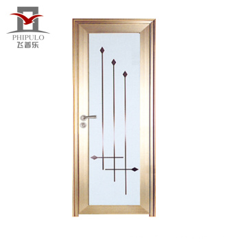 2018 Phipulo zhejaing factory aluminum bathroom door full glass